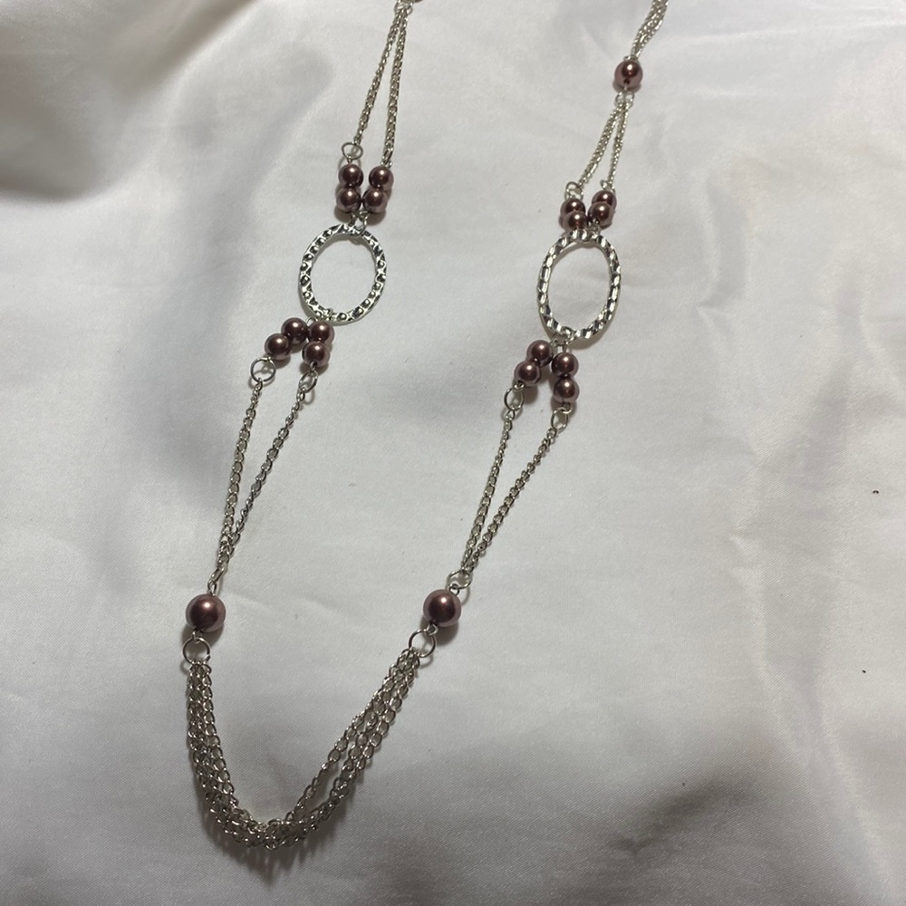 Long silver necklace from paparazzi